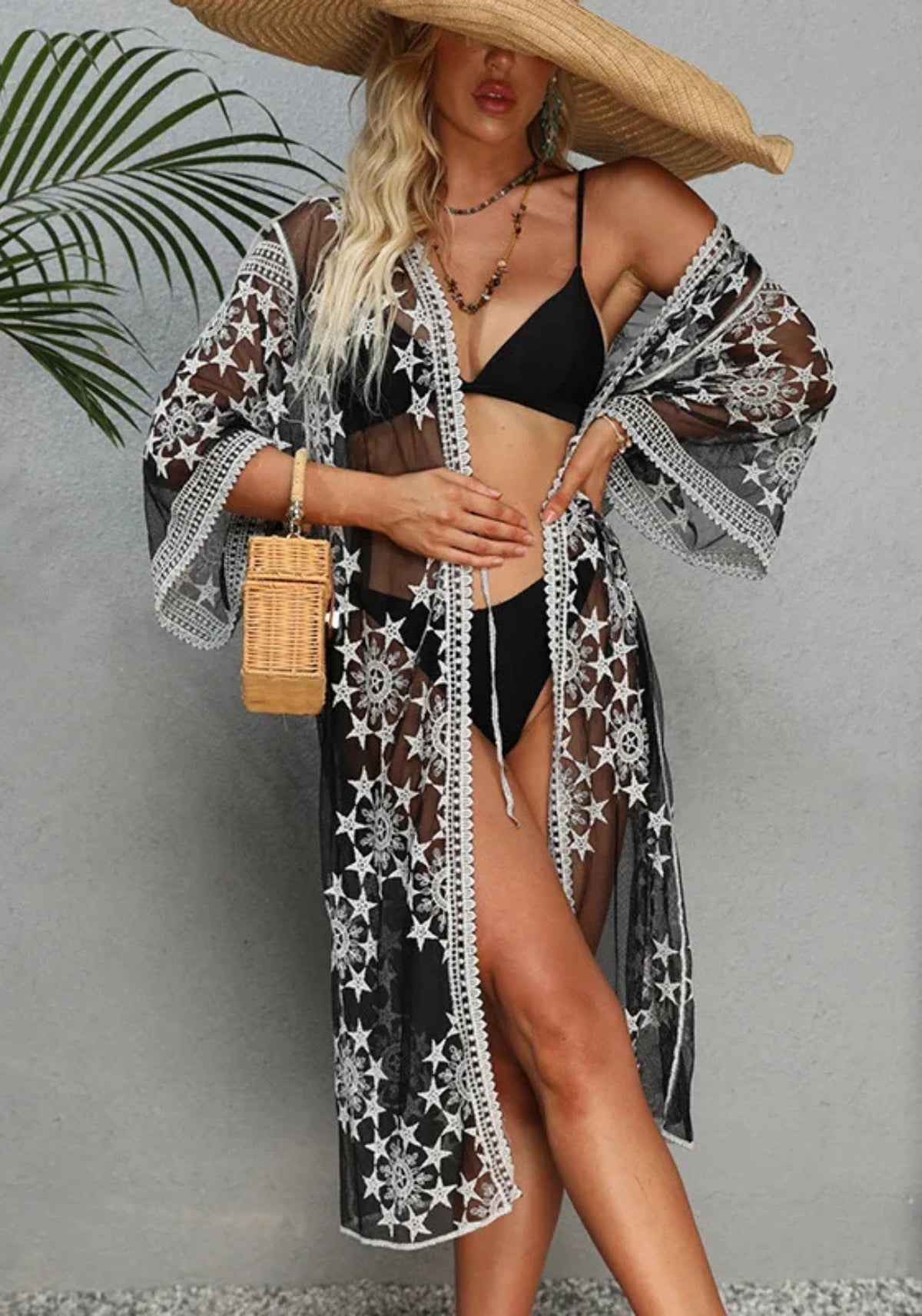 Kimono Dentelle Noir