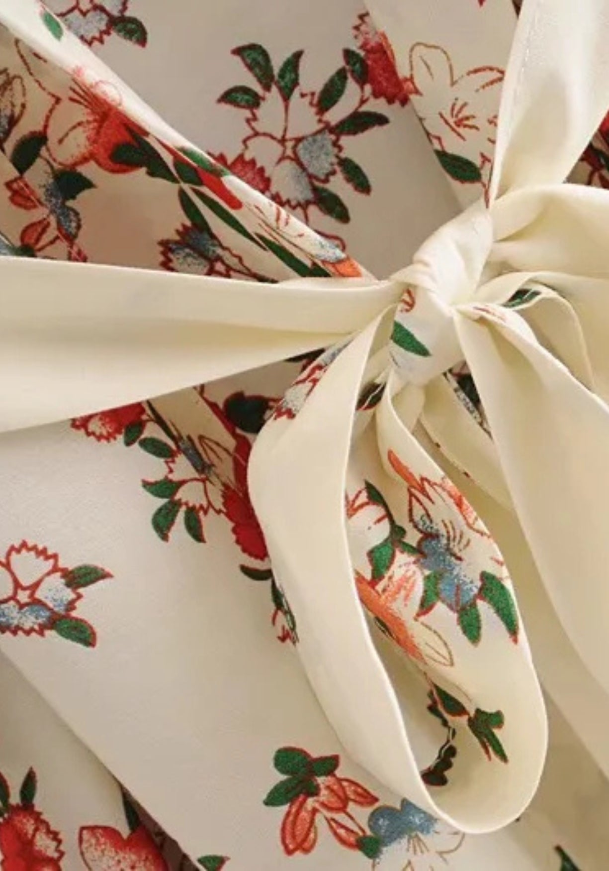 Kimono Long Fleuri creme yuki