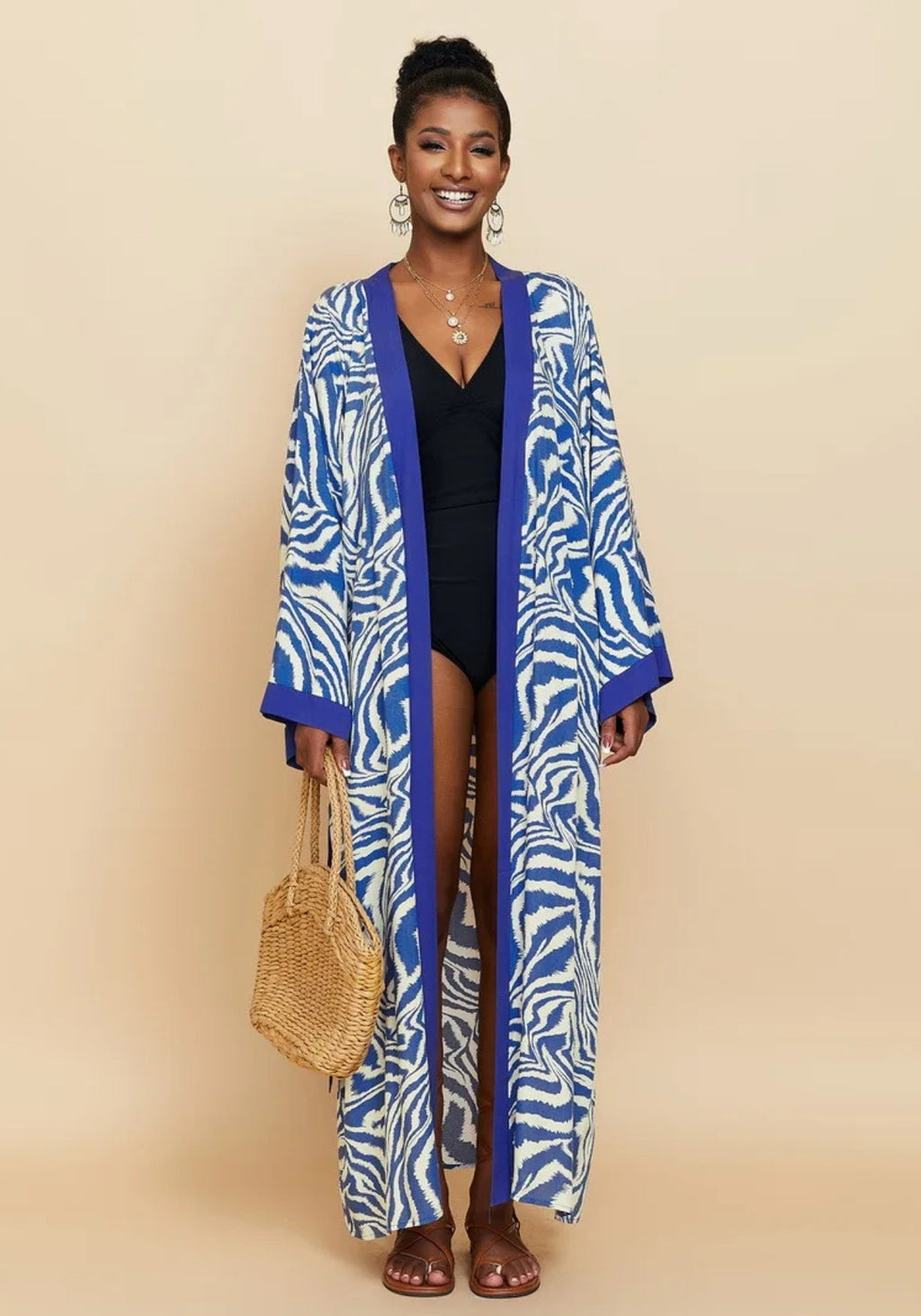 Kimono Plage Noir