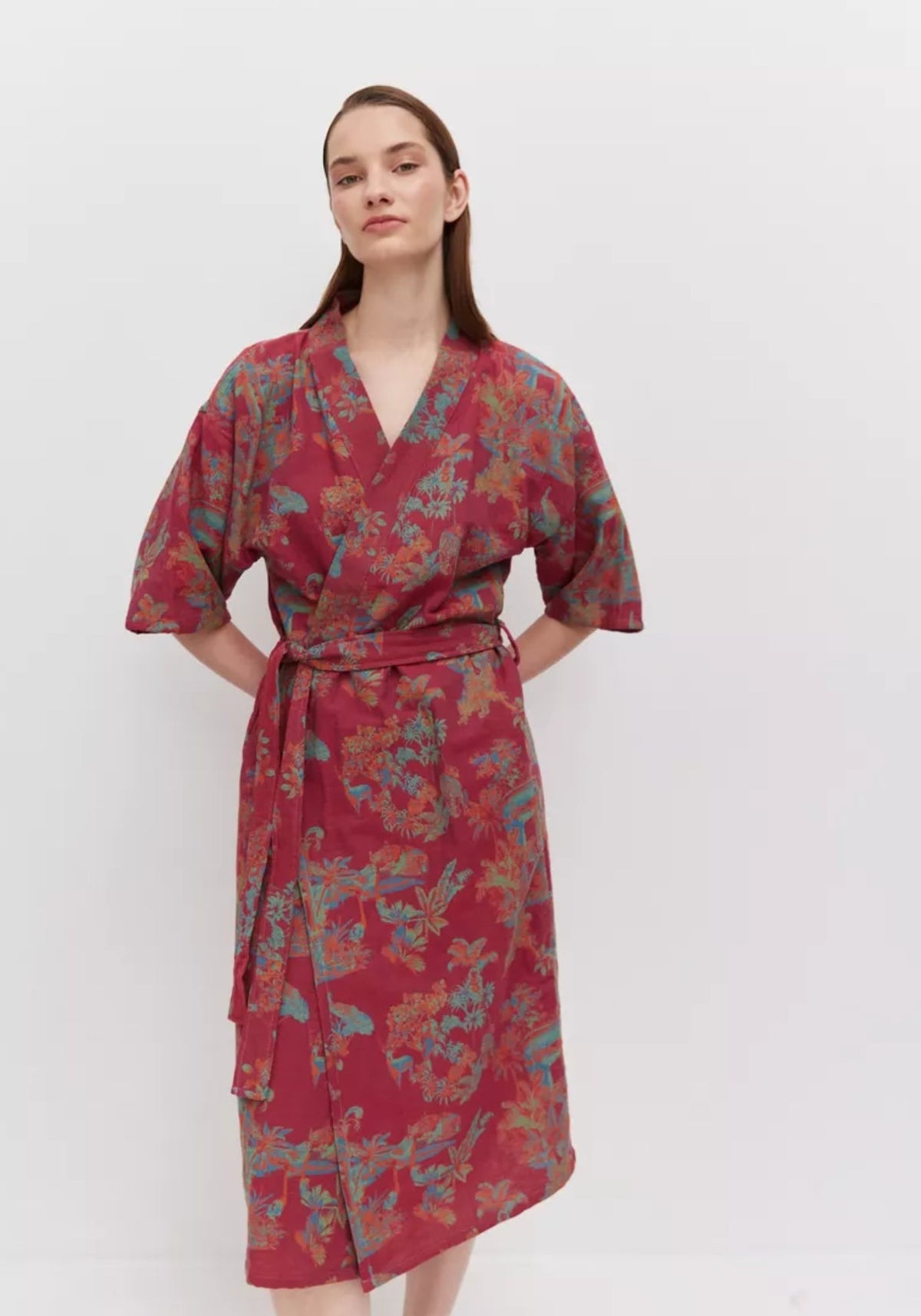 Kimono Rouge Femme