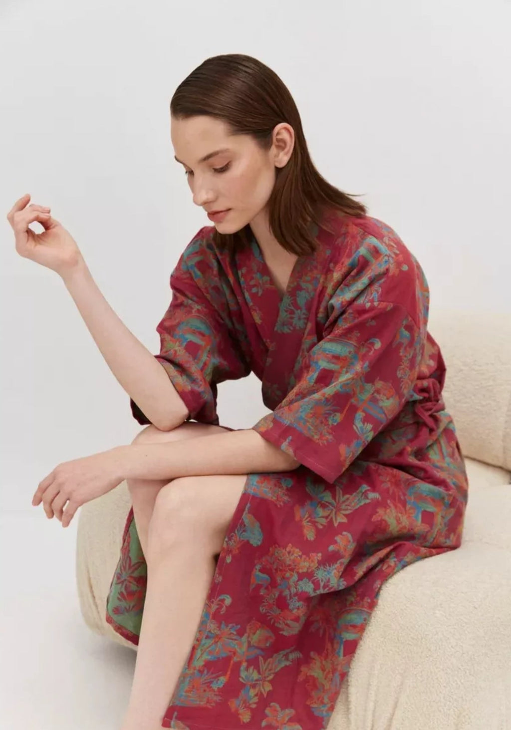 Kimono Rouge Femme