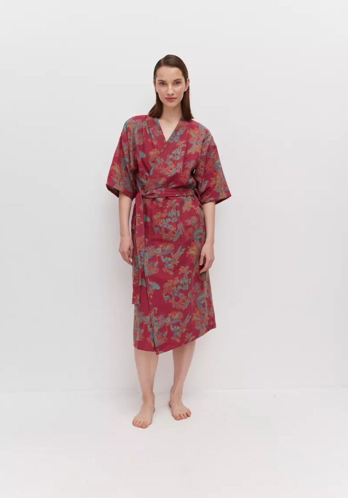 Kimono Rouge Femme