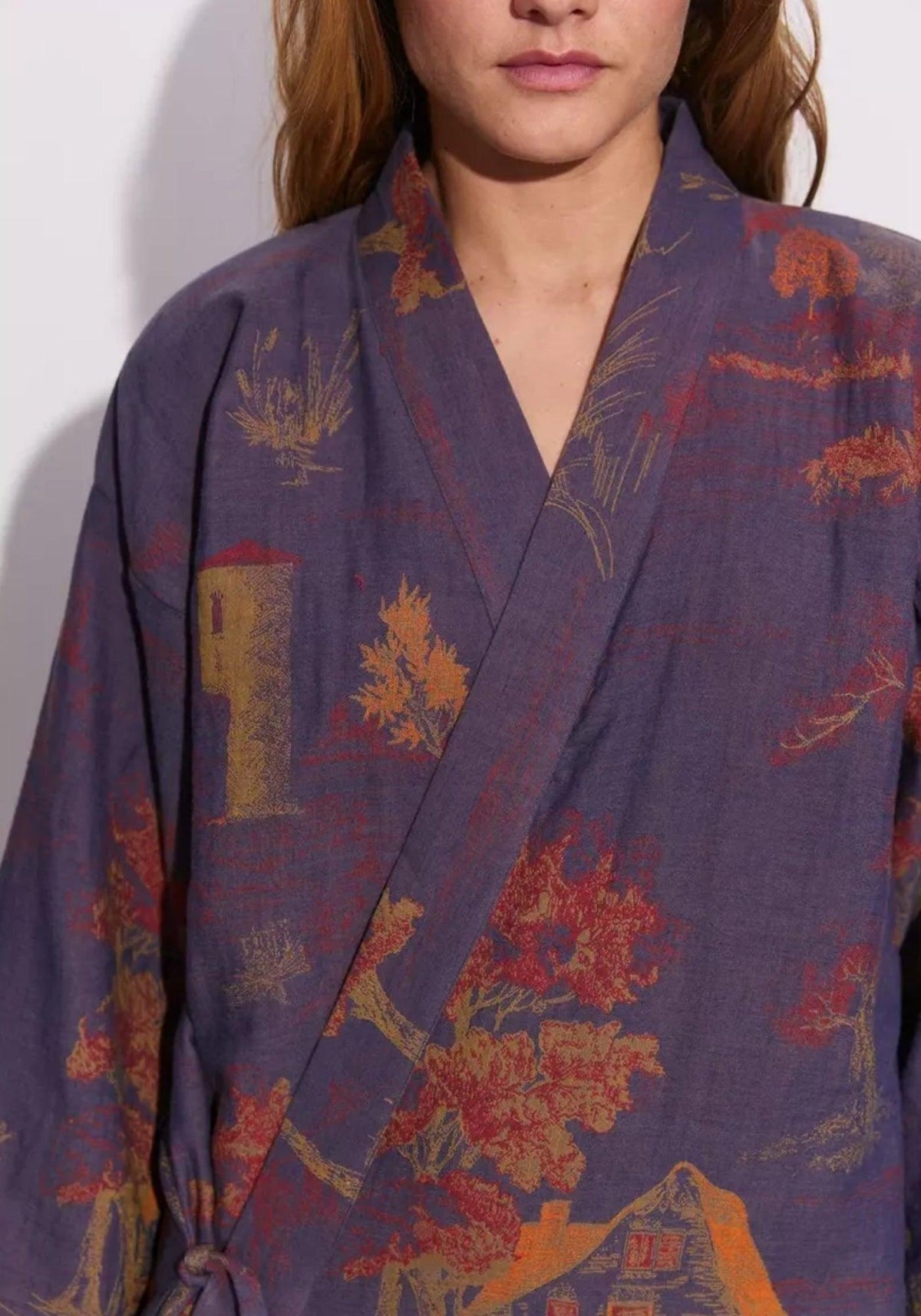 Peignoir Femme Col Kimono