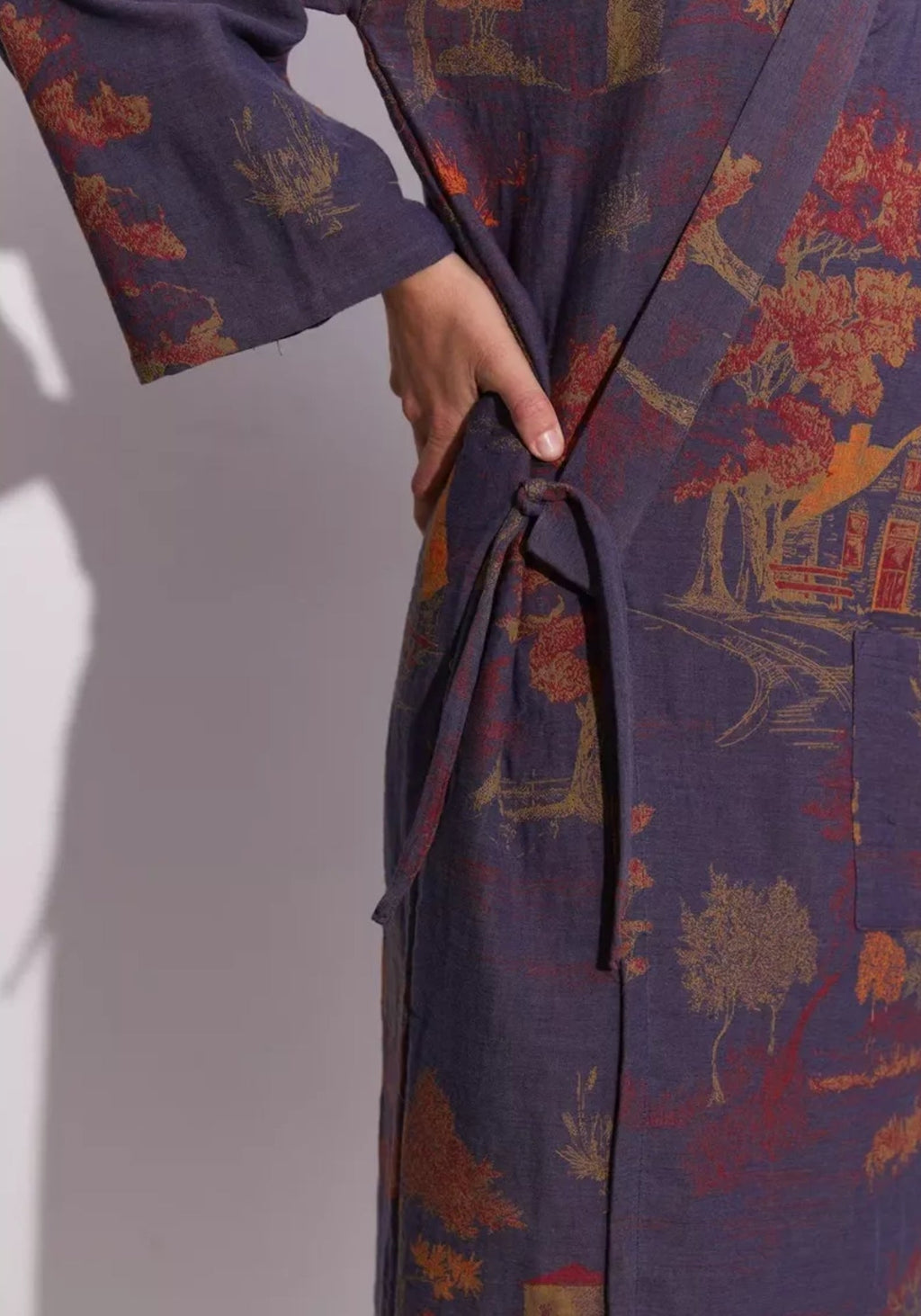 Peignoir Femme Col Kimono