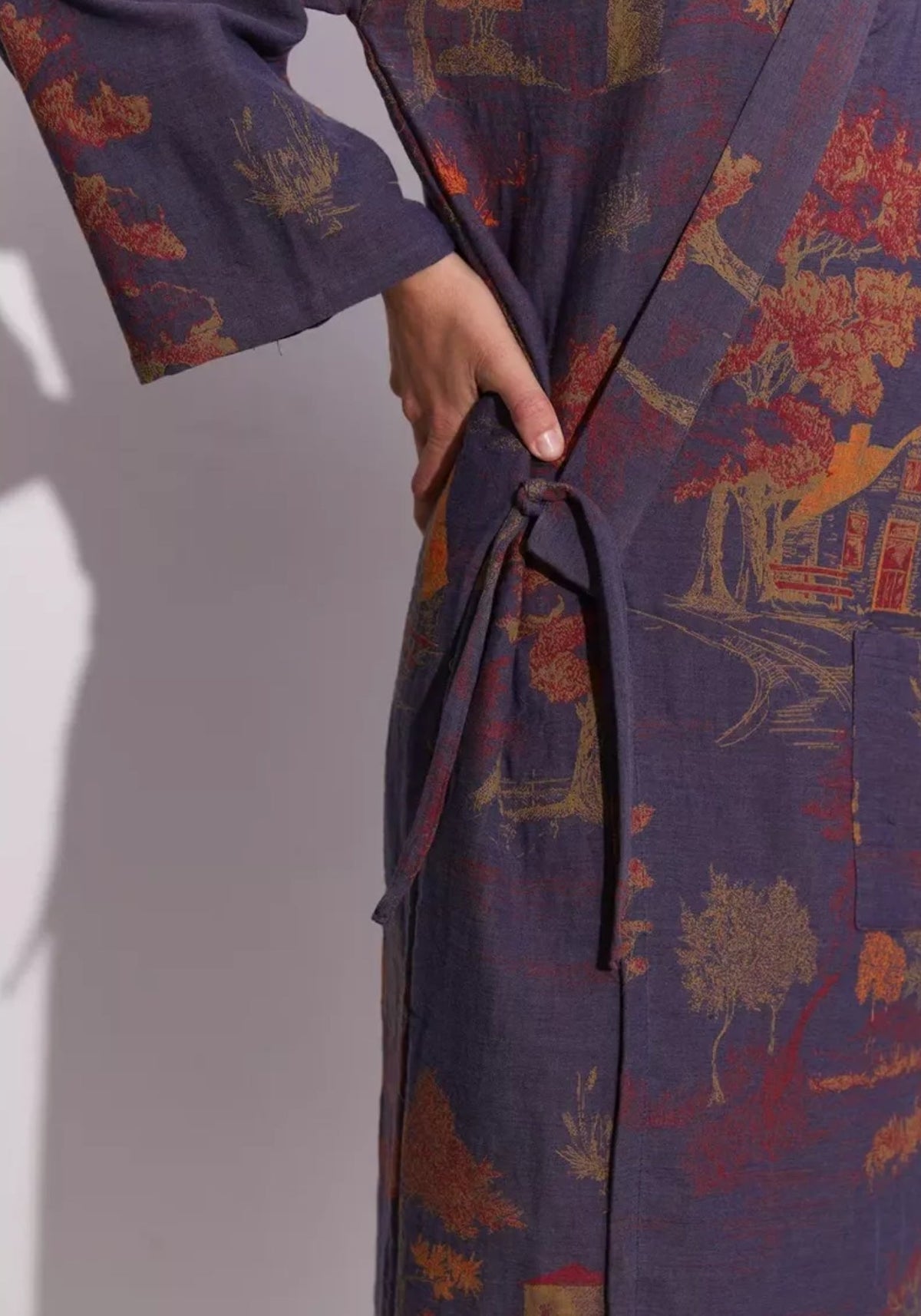 Peignoir Femme Col Kimono