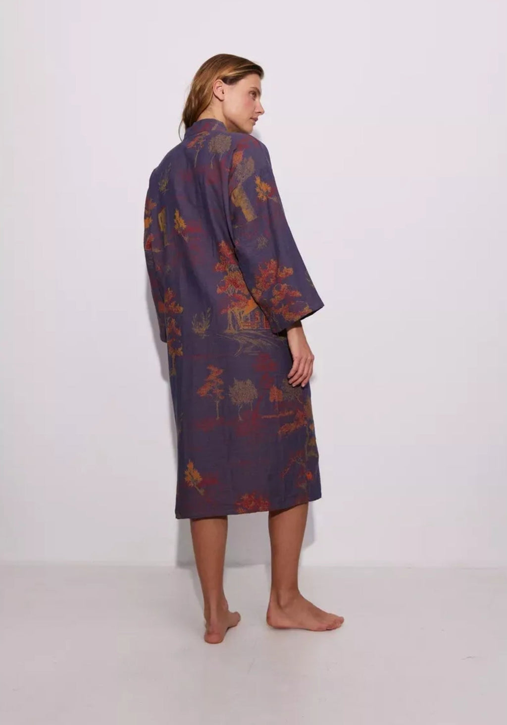 Peignoir Femme Col Kimono