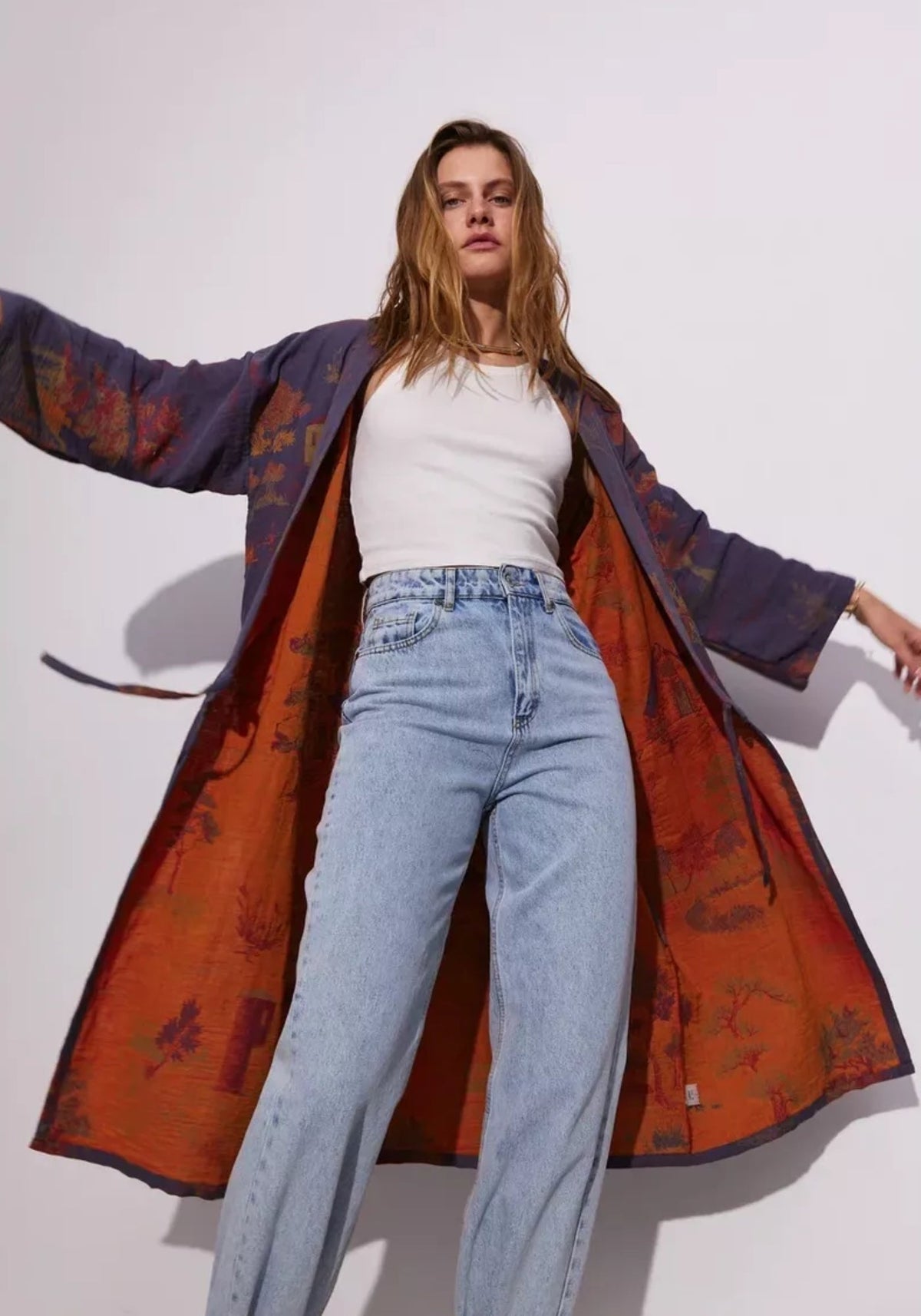 Peignoir Femme Col Kimono